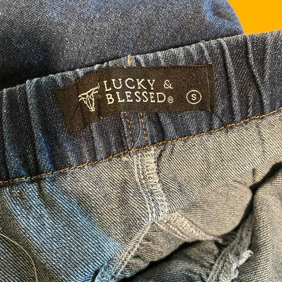 Lucky & Blessed Blue Tiered Denim Maxi Skirt - Picture 5 of 6